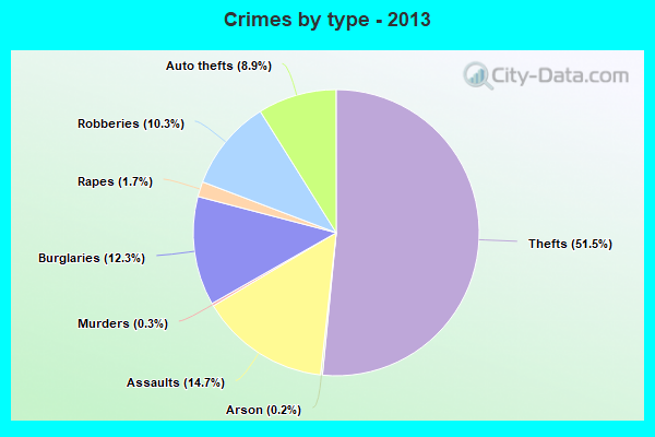 Crimes by type - 2013