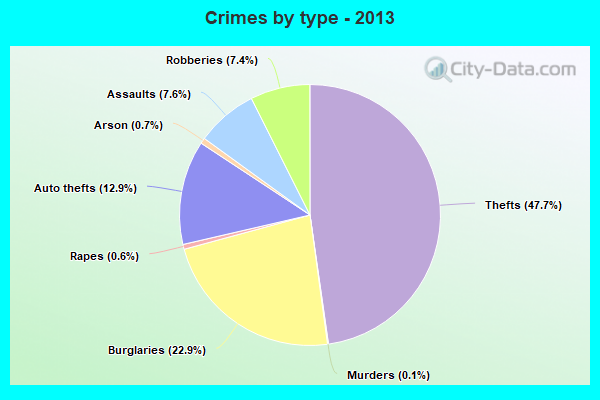 Crimes by type - 2013