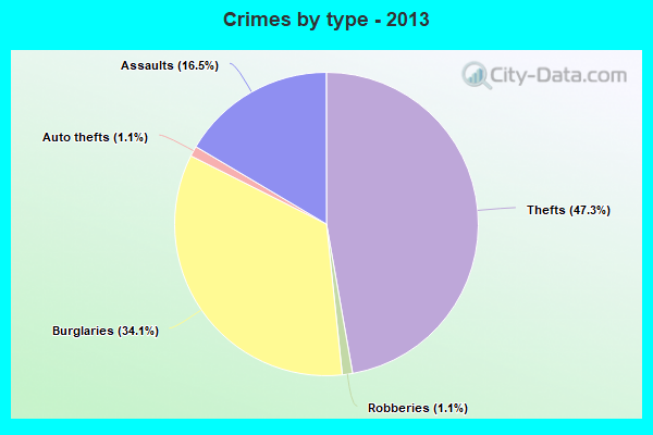 Crimes by type - 2013