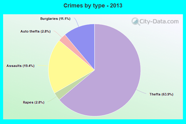 Crimes by type - 2013