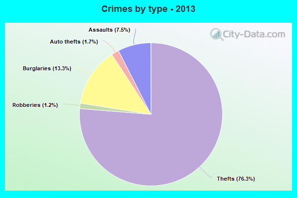 Crimes by type - 2013