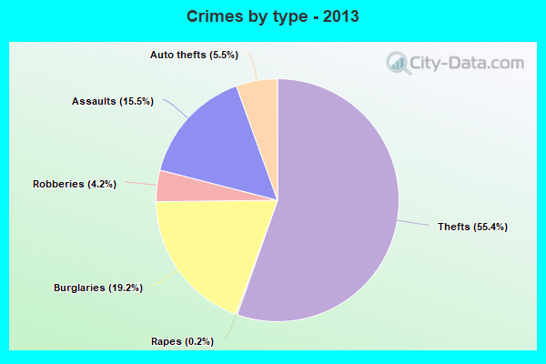 Crimes by type - 2013