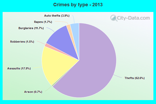 Crimes by type - 2013