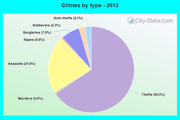 Crimes by type - 2013