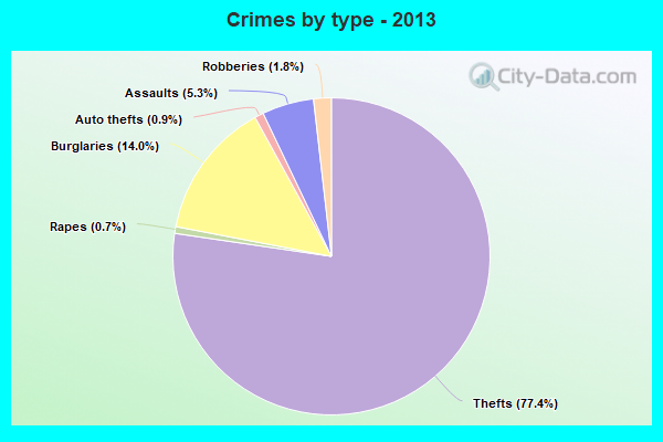 Crimes by type - 2013