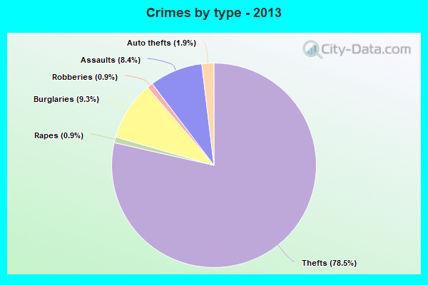 Crimes by type - 2013