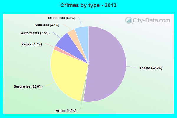 Crimes by type - 2013