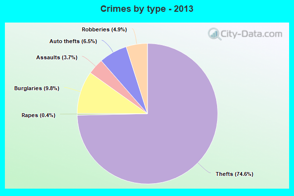 Crimes by type - 2013