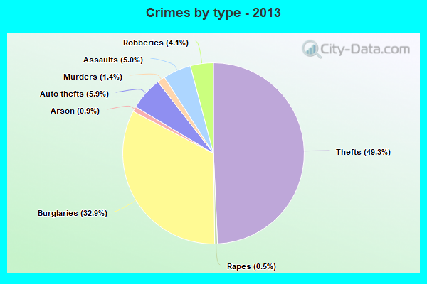 Crimes by type - 2013