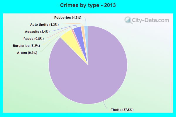 Crimes by type - 2013