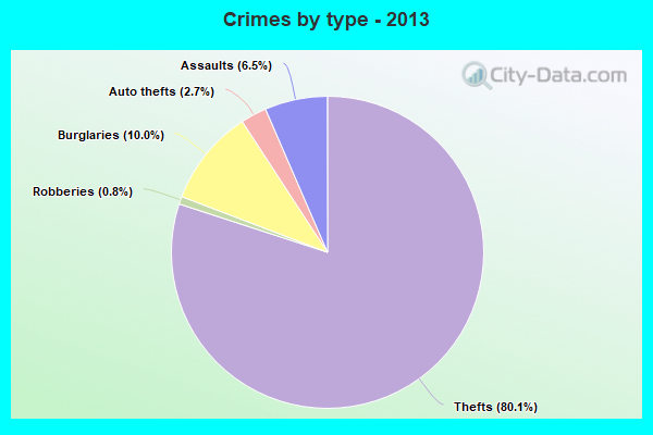 Crimes by type - 2013