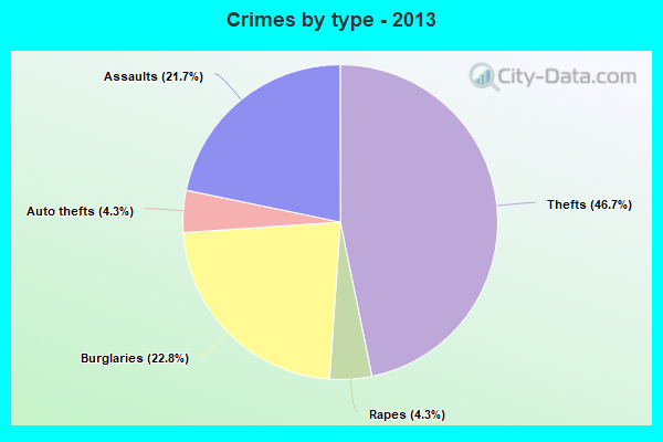 Crimes by type - 2013