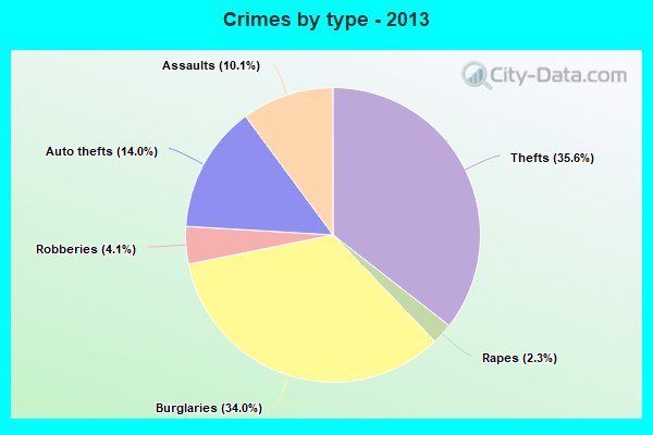 Crimes by type - 2013