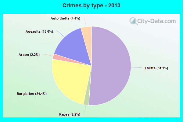 Crimes by type - 2013