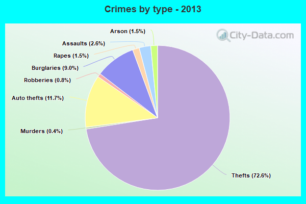 Crimes by type - 2013