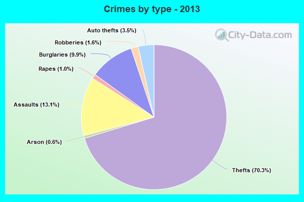 Crimes by type - 2013