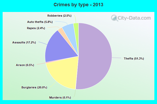 Crimes by type - 2013