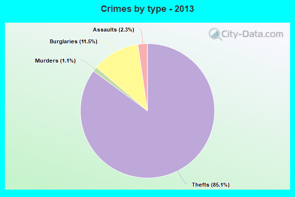 Crimes by type - 2013