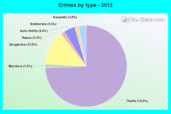 Crimes by type - 2013