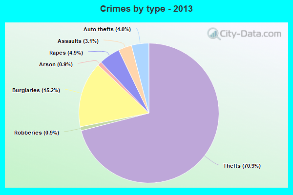 Crimes by type - 2013