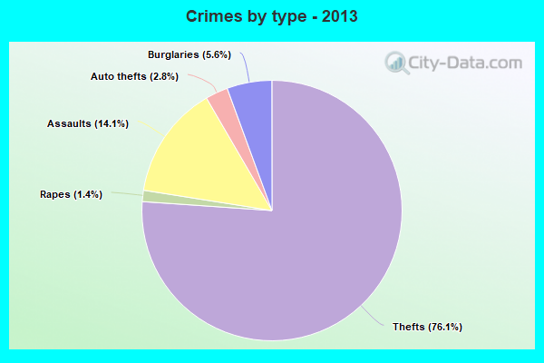 Crimes by type - 2013