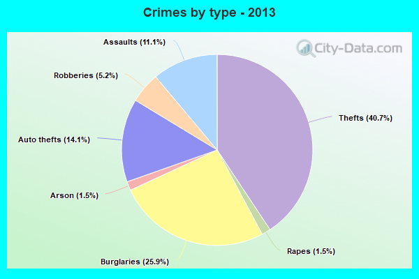 Crimes by type - 2013