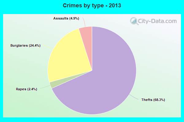 Crimes by type - 2013