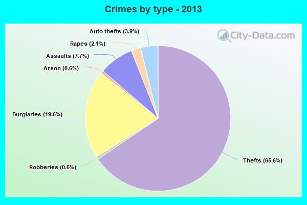 Crimes by type - 2013