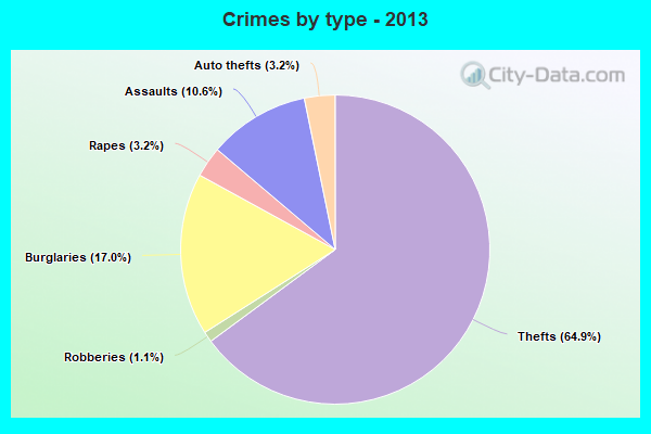 Crimes by type - 2013