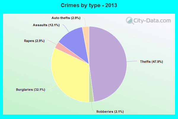 Crimes by type - 2013