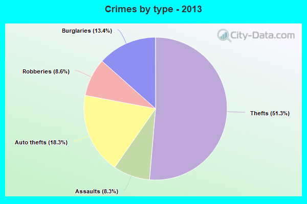 Crimes by type - 2013