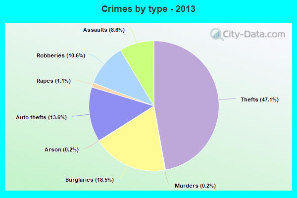 Crimes by type - 2013