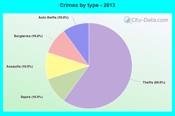 Crimes by type - 2013