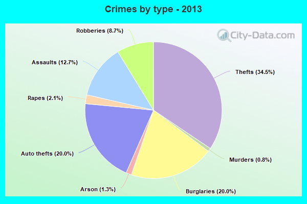 Crimes by type - 2013