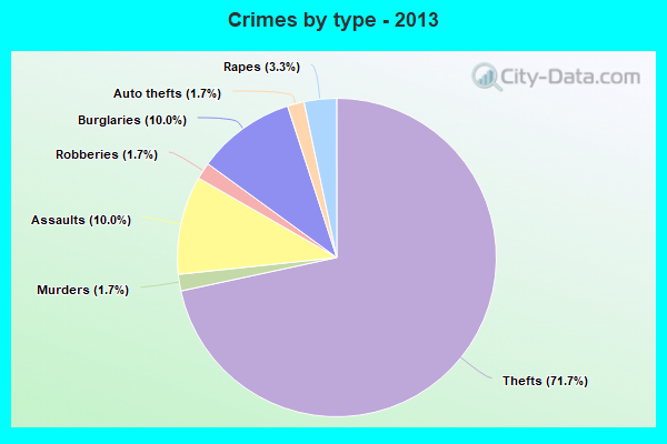 Crimes by type - 2013