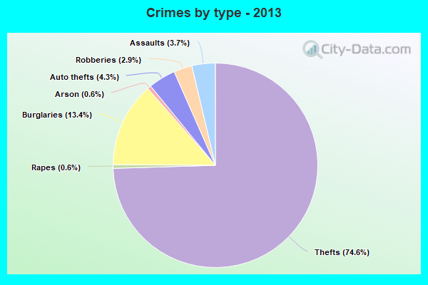 Crimes by type - 2013