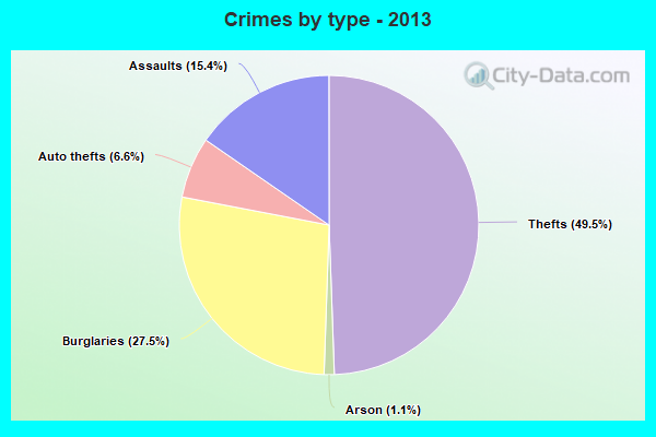 Crimes by type - 2013