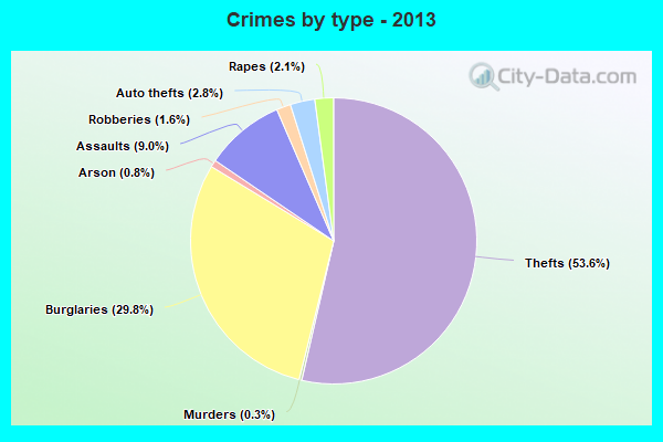 Crimes by type - 2013