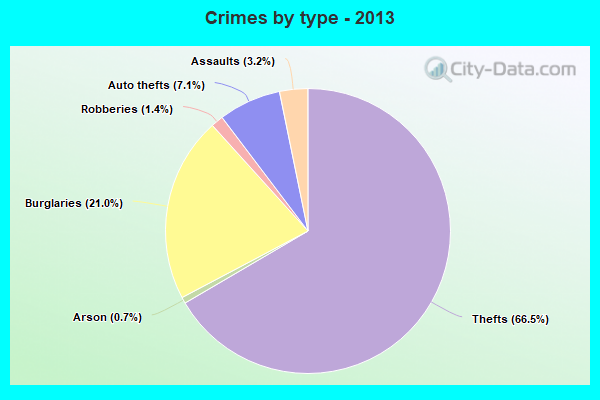 Crimes by type - 2013