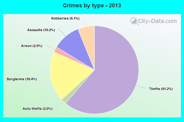 Crimes by type - 2013