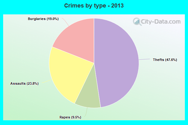 Crimes by type - 2013