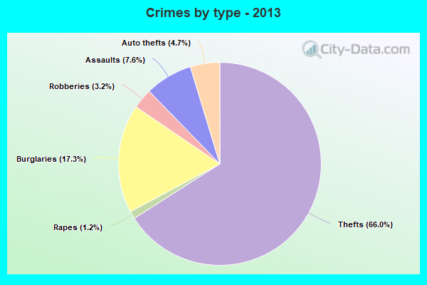 Crimes by type - 2013