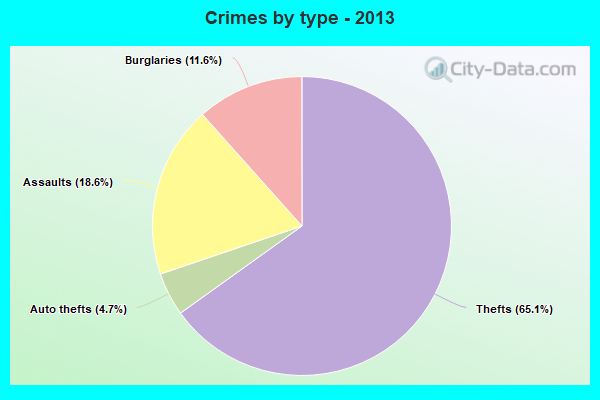 Crimes by type - 2013