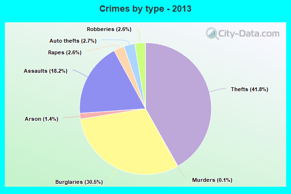 Crimes by type - 2013