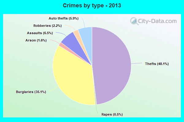 Crimes by type - 2013