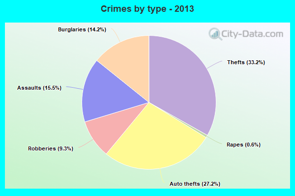 Crimes by type - 2013