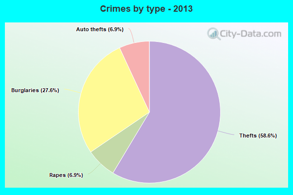 Crimes by type - 2013