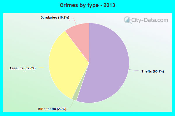 Crimes by type - 2013