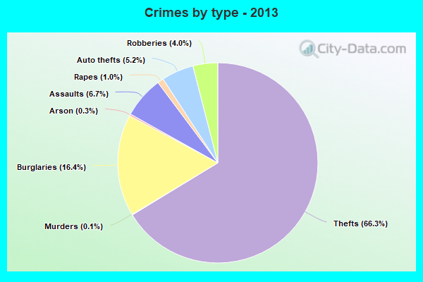 Crimes by type - 2013