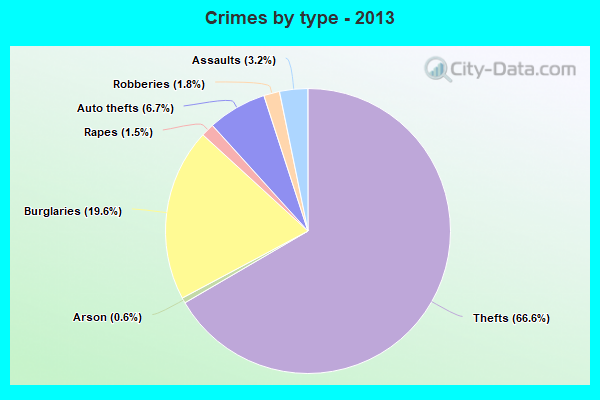 Crimes by type - 2013